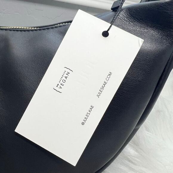 New Women’s Jules Kae Zola Vegan Leather Crescent Handbag - Picture 4 of 10